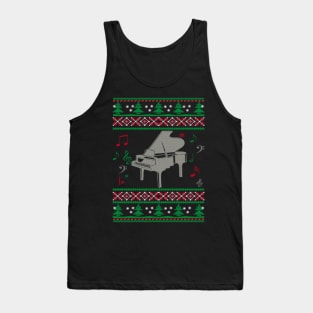 Piano Ugly Christmas Sweater Gifts For Music Lover Tank Top